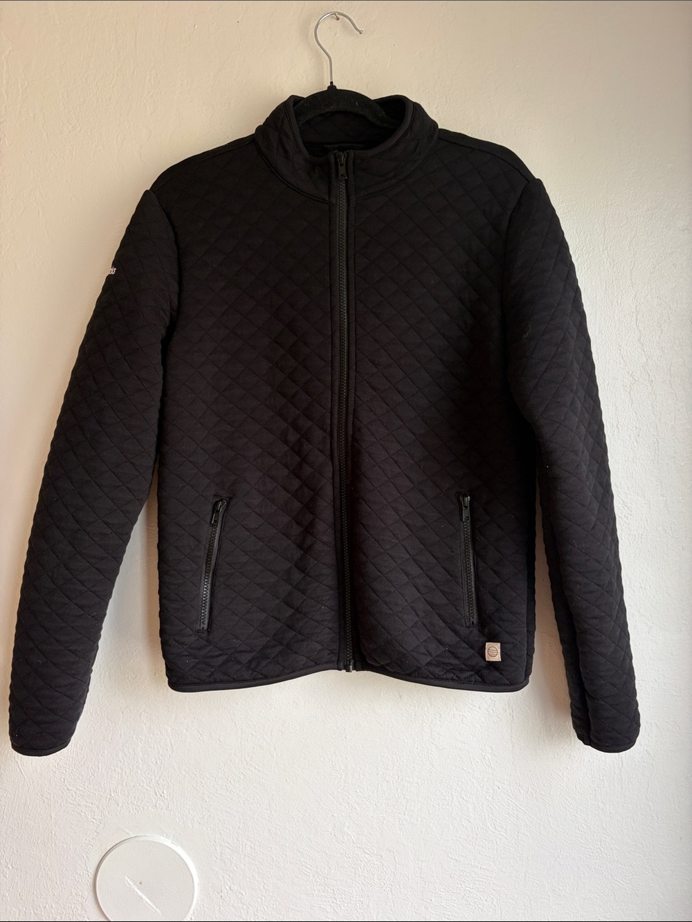 Marine Layer Corbet Quilted Black Zip-Up Jacket size small